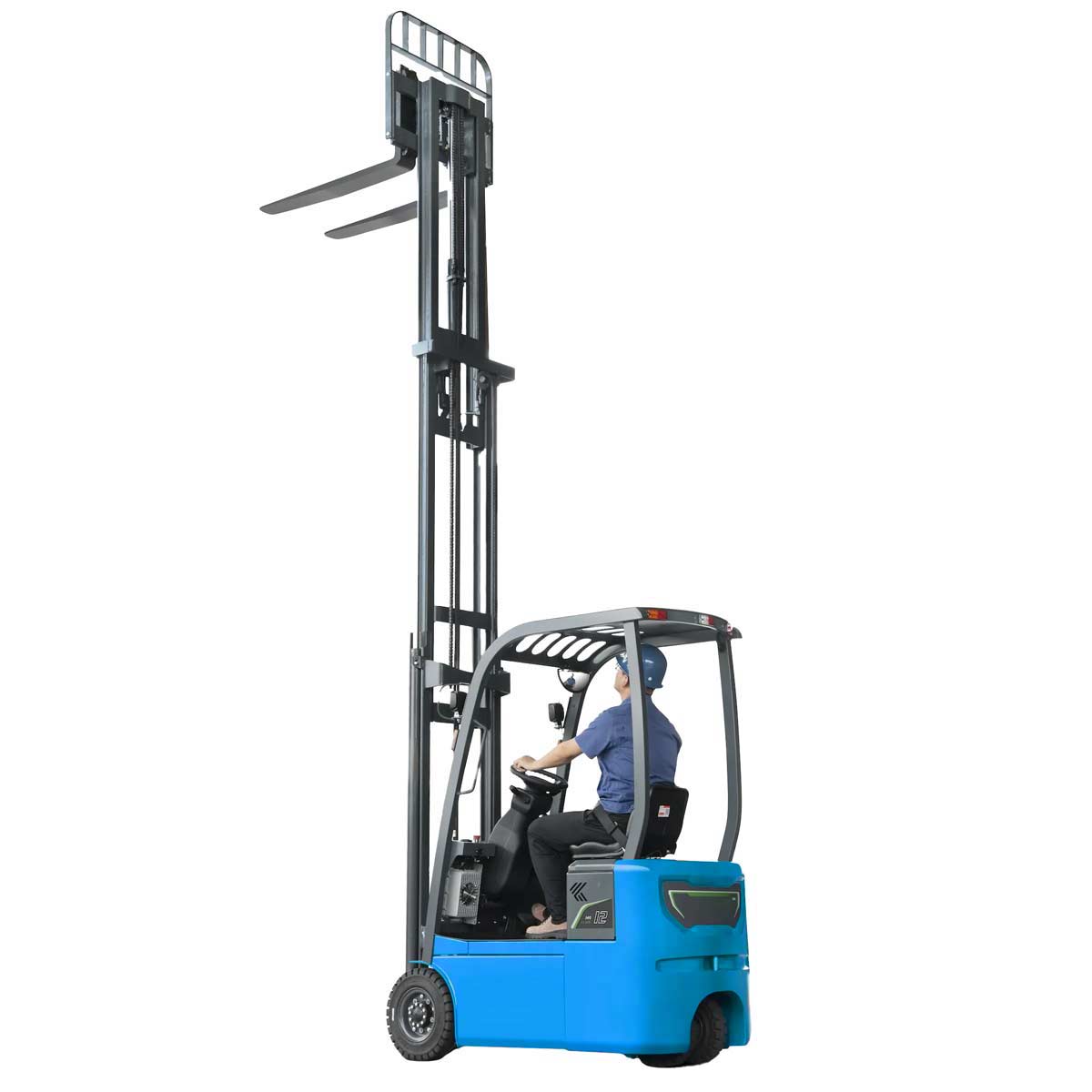 CPD12SQ-A1LiH4, Stivuitor electric cu 3 roti 1.200 kg, catarg triplex, cabina deschisa - imagine 2