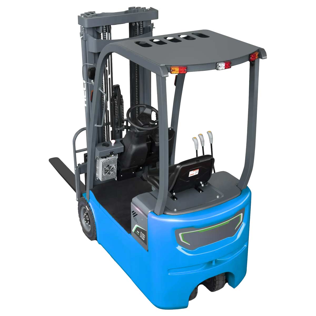 CPD12SQ-A1LiH4, Stivuitor electric cu 3 roti 1.200 kg, catarg triplex, cabina deschisa - imagine 5